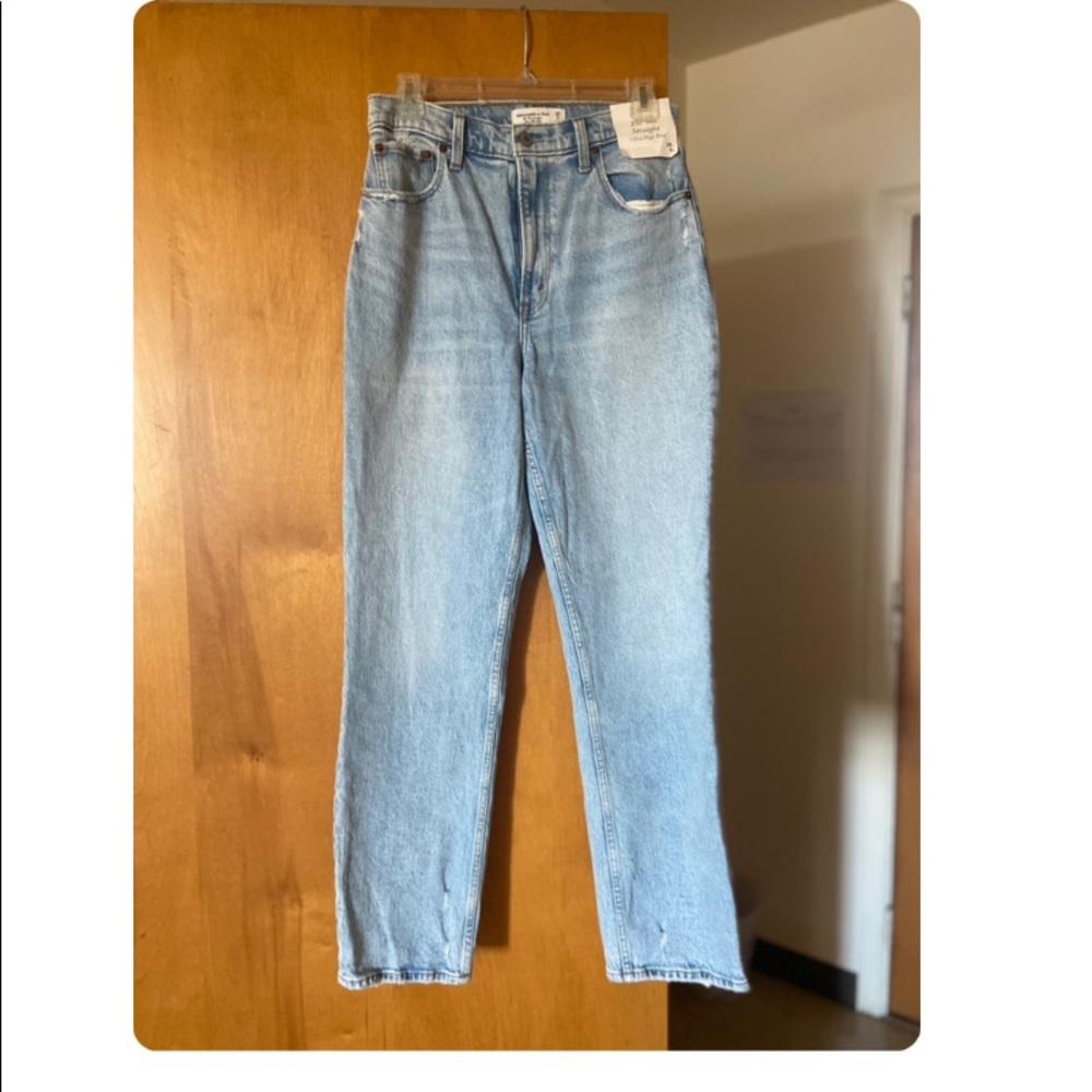 Abercrombie Curve Love 90s Ultra High Rise Jeans Straight Jeans